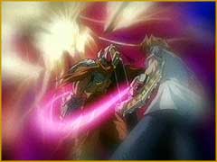 Jounouchi attacked by Ra